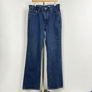 36"X33" Vintage 90s Levis Mens 517 Bootcut Dark Wash Jeans Made in the USA